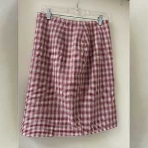 Red and White Checkered Peserico Skirt